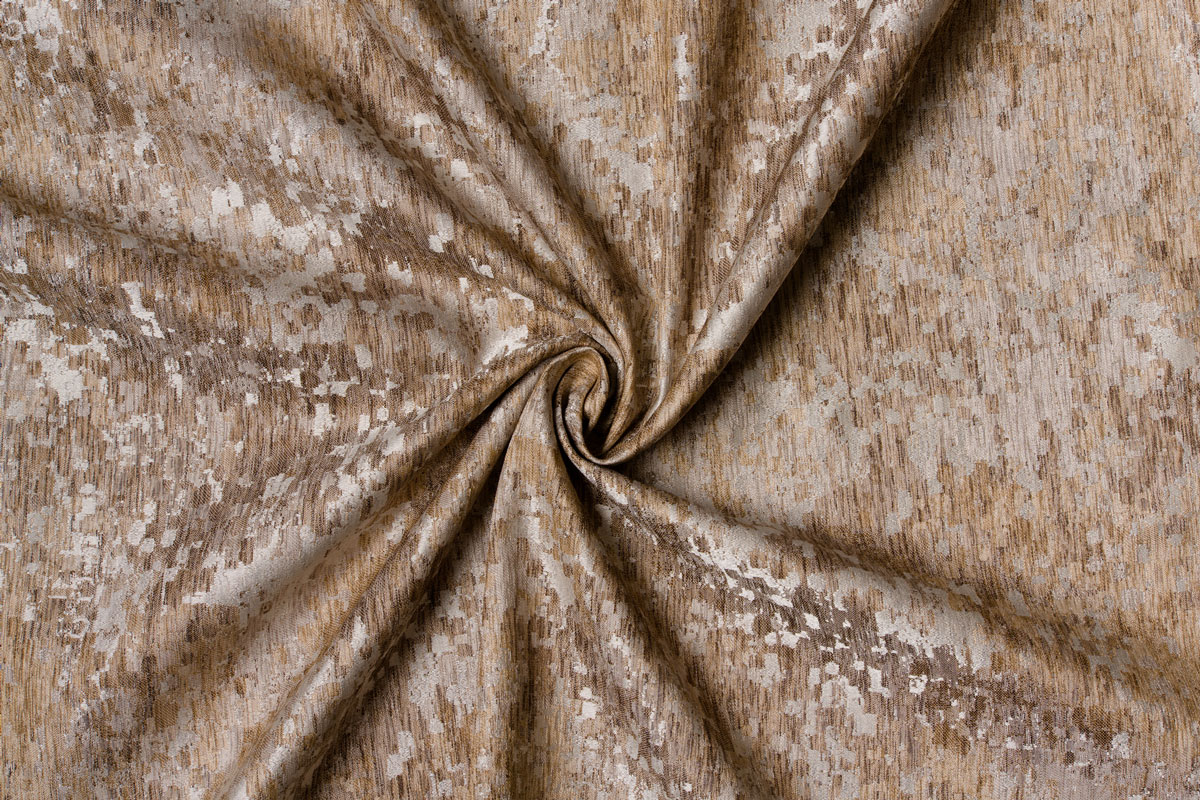 Lucca Curtain coffee fabric