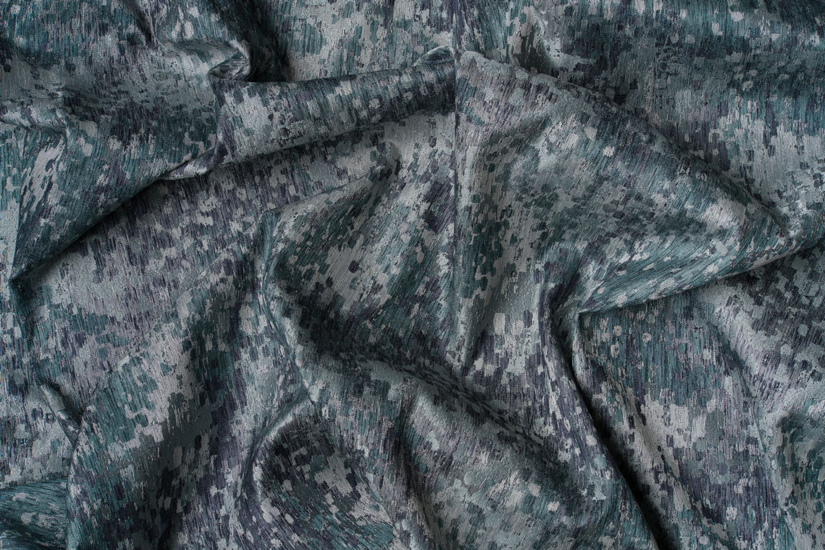 Lucca Curtain turqoise fabric