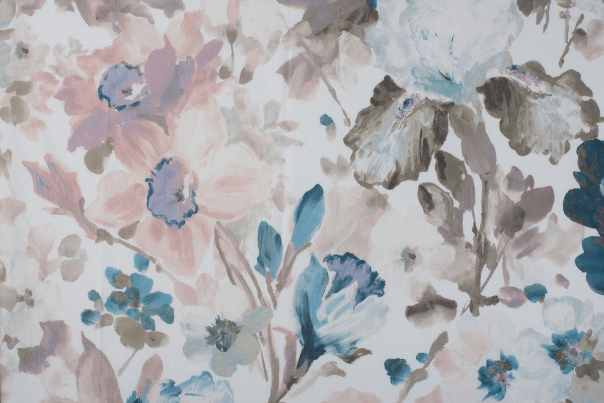 Zelda Curtain blue flower pattern