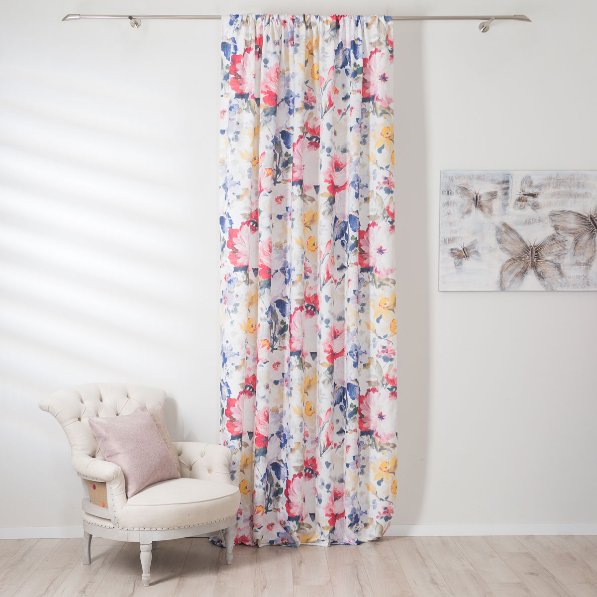 Zelda Curtain Multicolor flower pattern