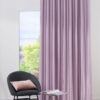 Purple colored curtain fabric