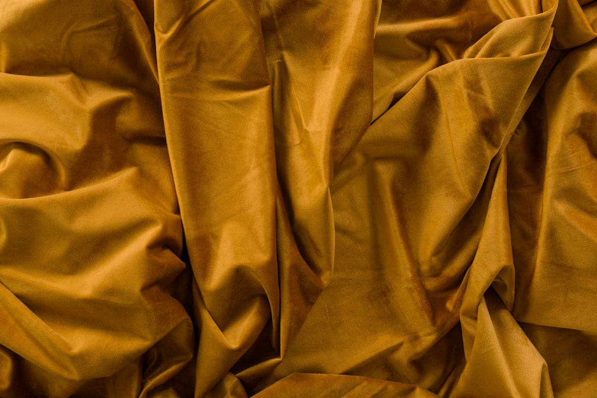 Castellano yellow colored fabric curtain