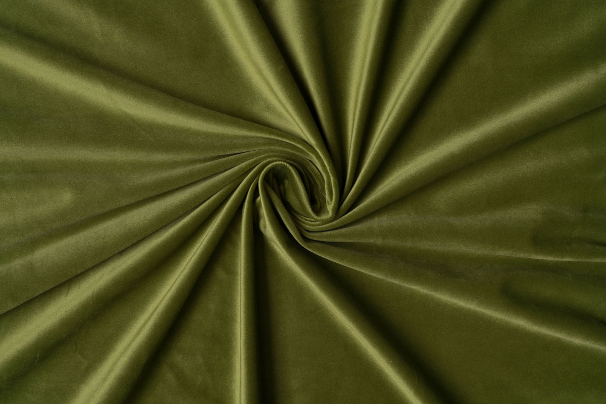 Castellano green colored fabric curtain