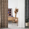 Castellano caramel colored fabric curtain