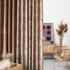 Castellano caramel colored fabric curtain
