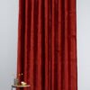Castellano terracotta colored fabric curtain