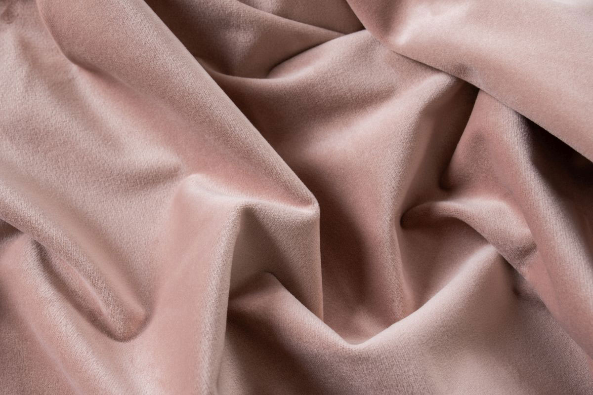 Castellano pastel pink colored fabric curtain