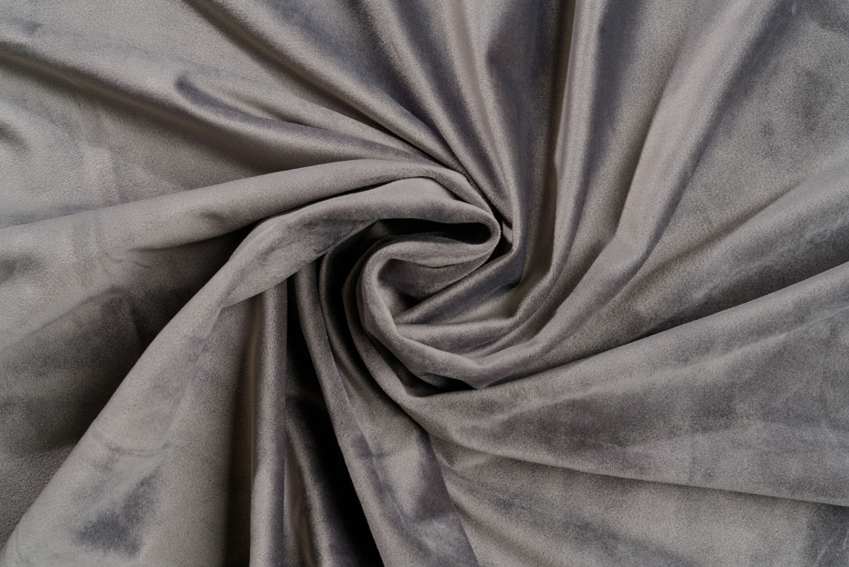 Castellano dark grey colored fabric curtain
