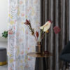 Castellano dark grey colored fabric curtain