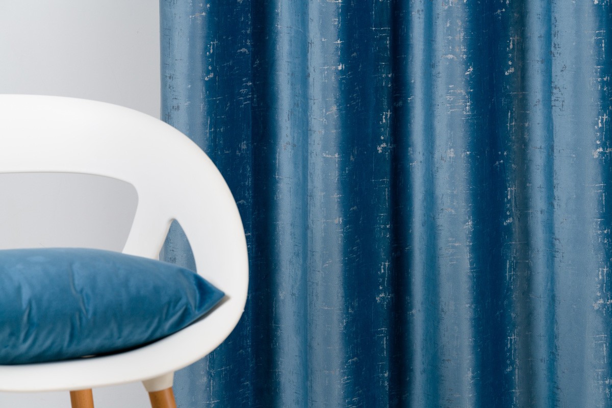 Scento Curtain Blue Colored Fabric