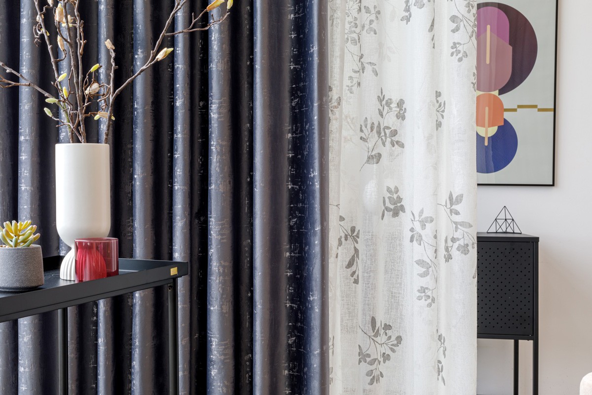 Scento Curtain Grey Colored Fabric