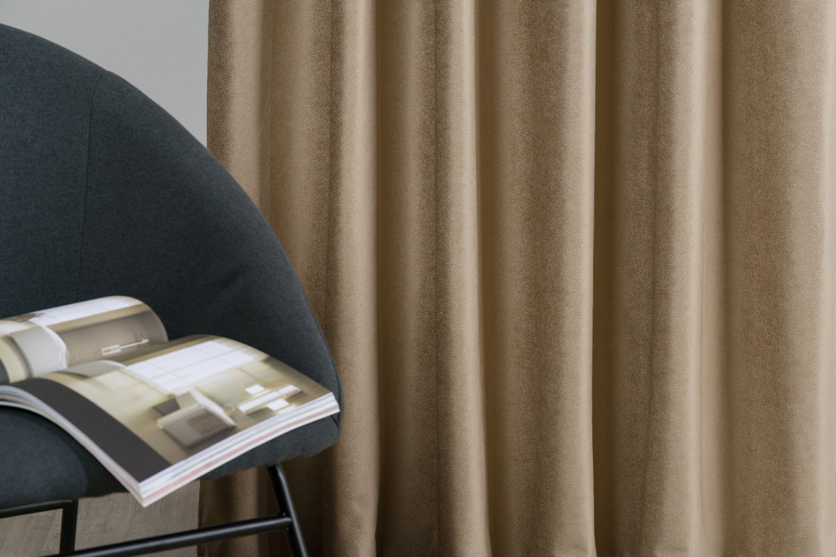 Tempera Curtain Beige colored fabric