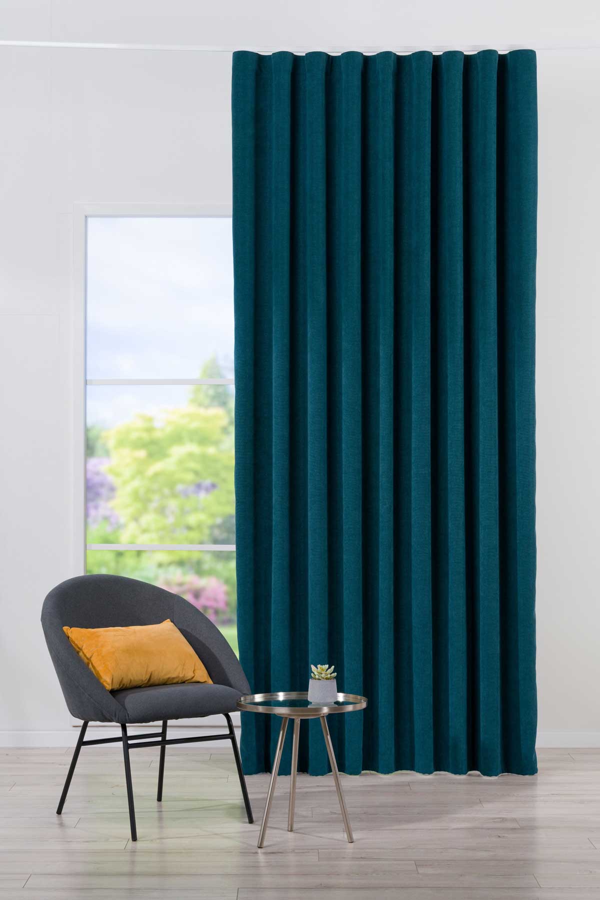 Java Curtain Emerald green fabric
