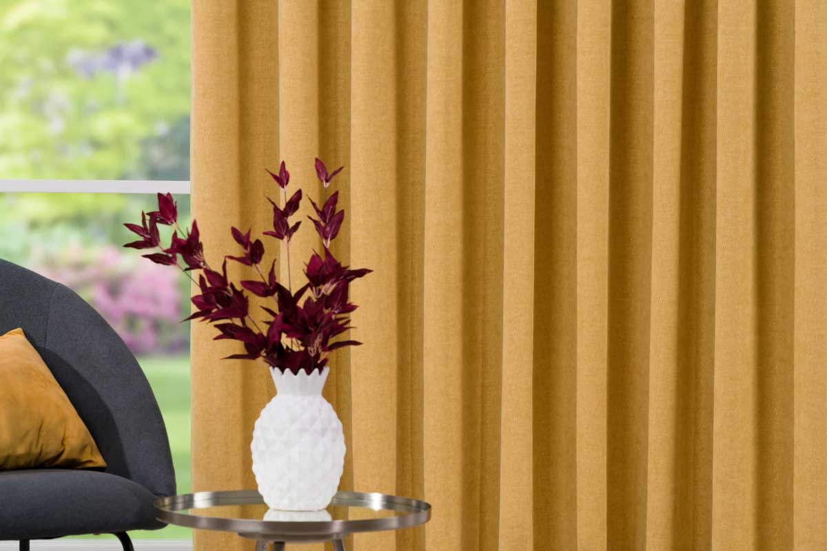 Java Curtain yellow fabric