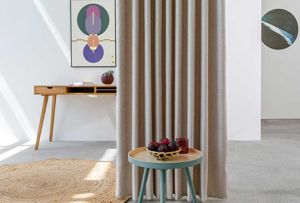 Java Curtain coffee fabric