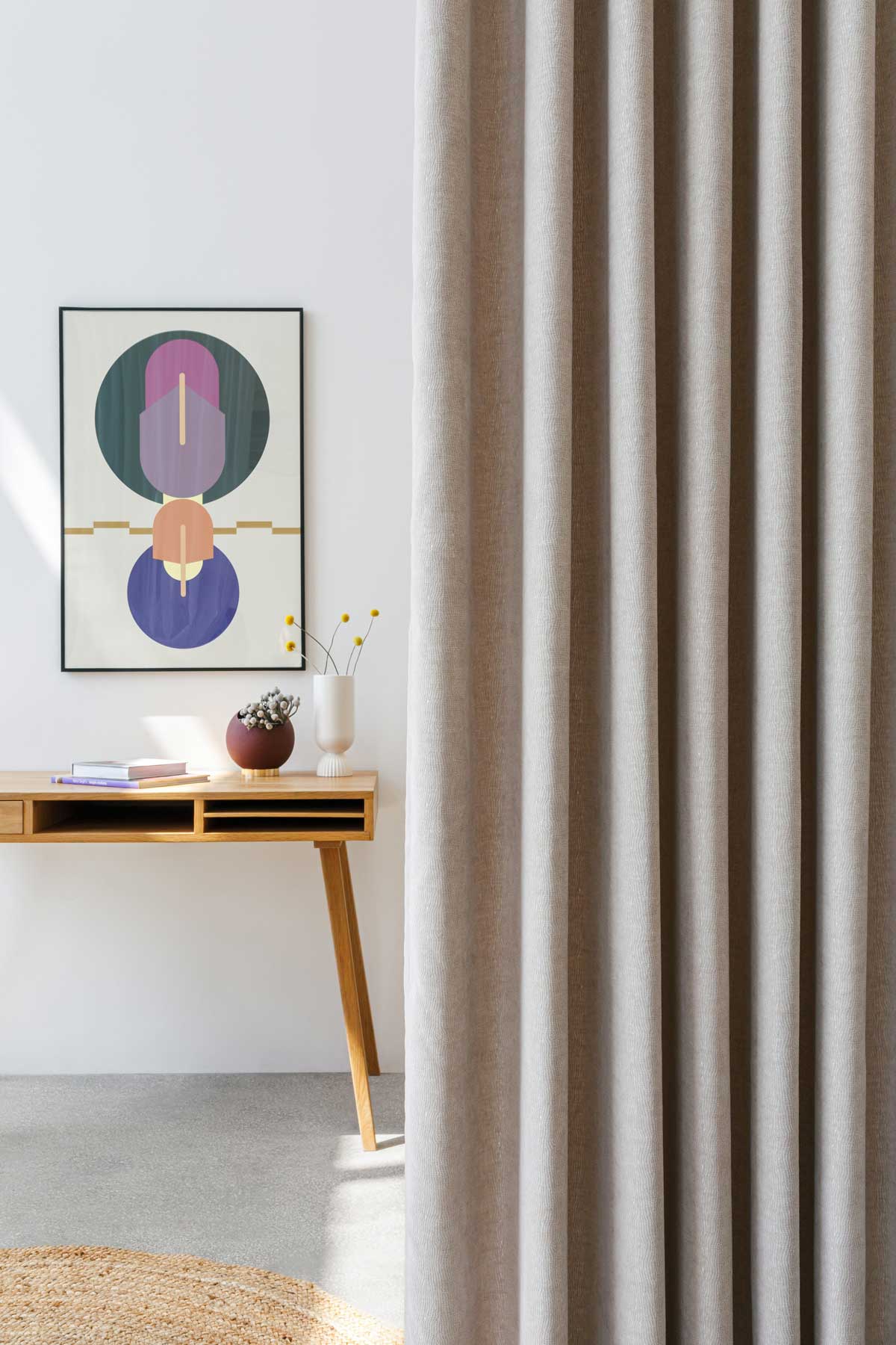 Java Curtain coffee fabric