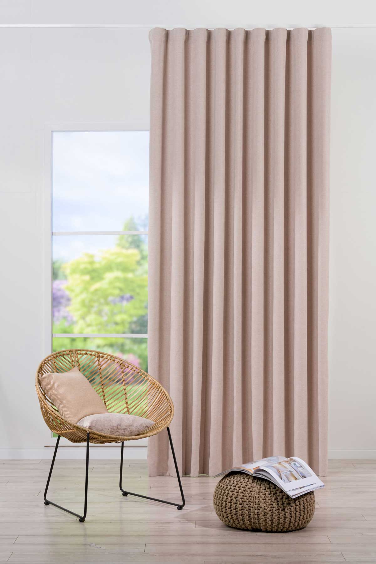 Java Curtain coffee fabric