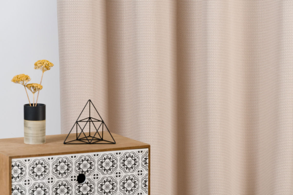 Cielo Curtain Coffee colored fabric