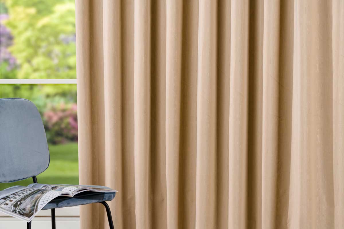 Neptun Curtain Walnut colored fabric