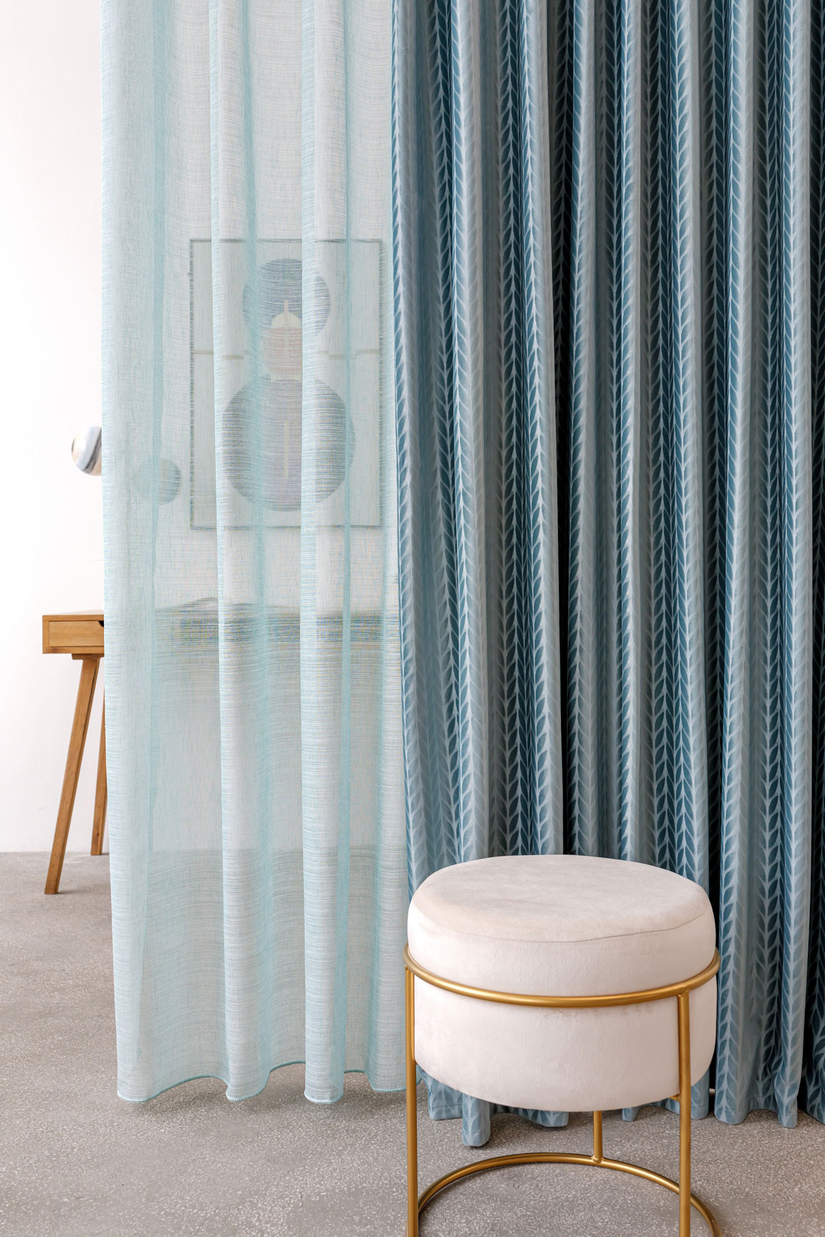 Scarabeo Curtain mint green colored fabric