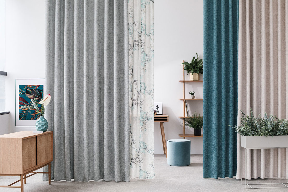 Velar Curtain Grey colored fabric