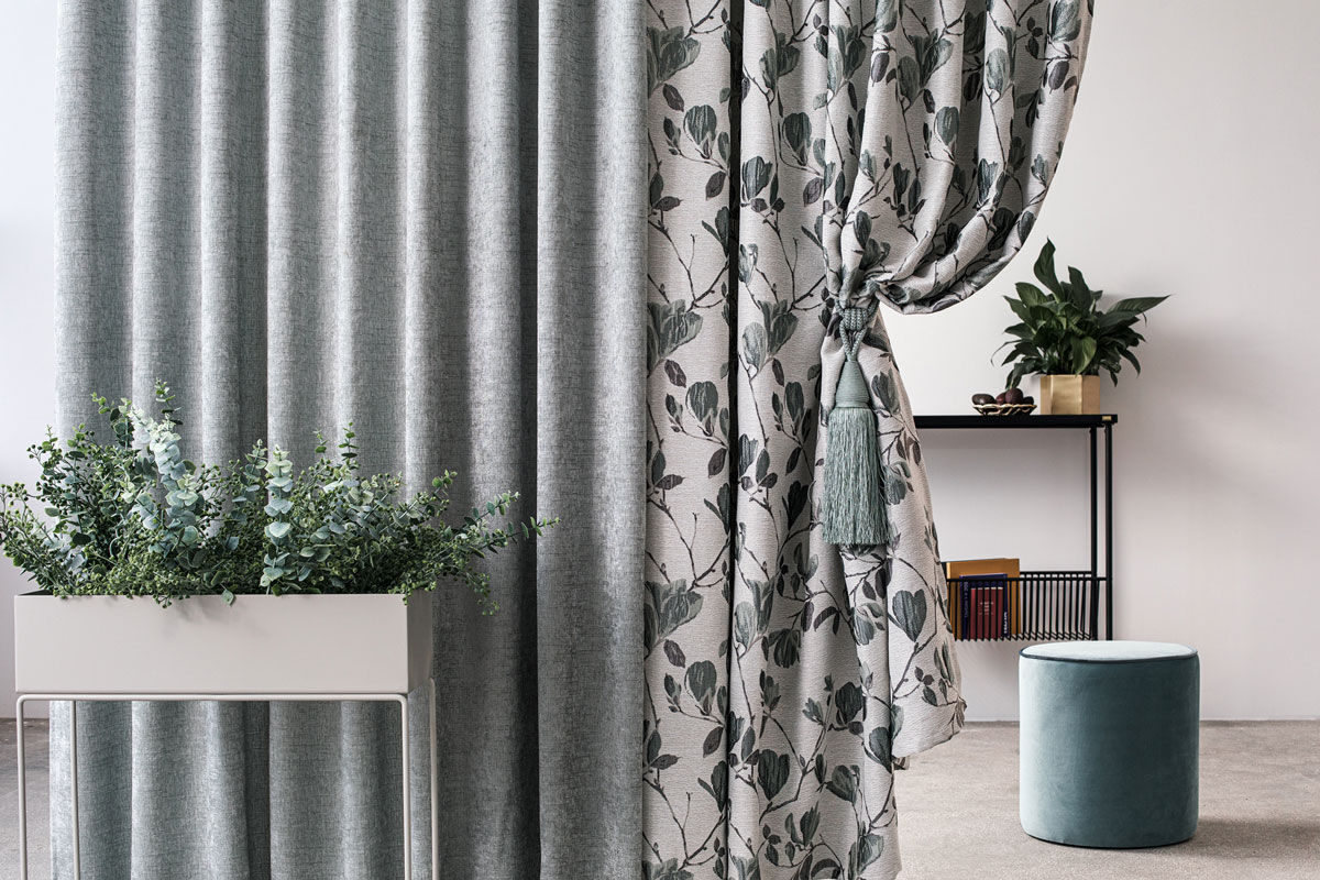 Velar Curtain Grey colored fabric