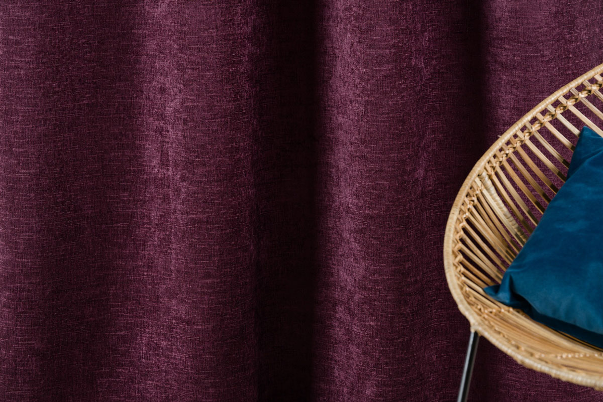 Velar Curtain Purple colored fabric