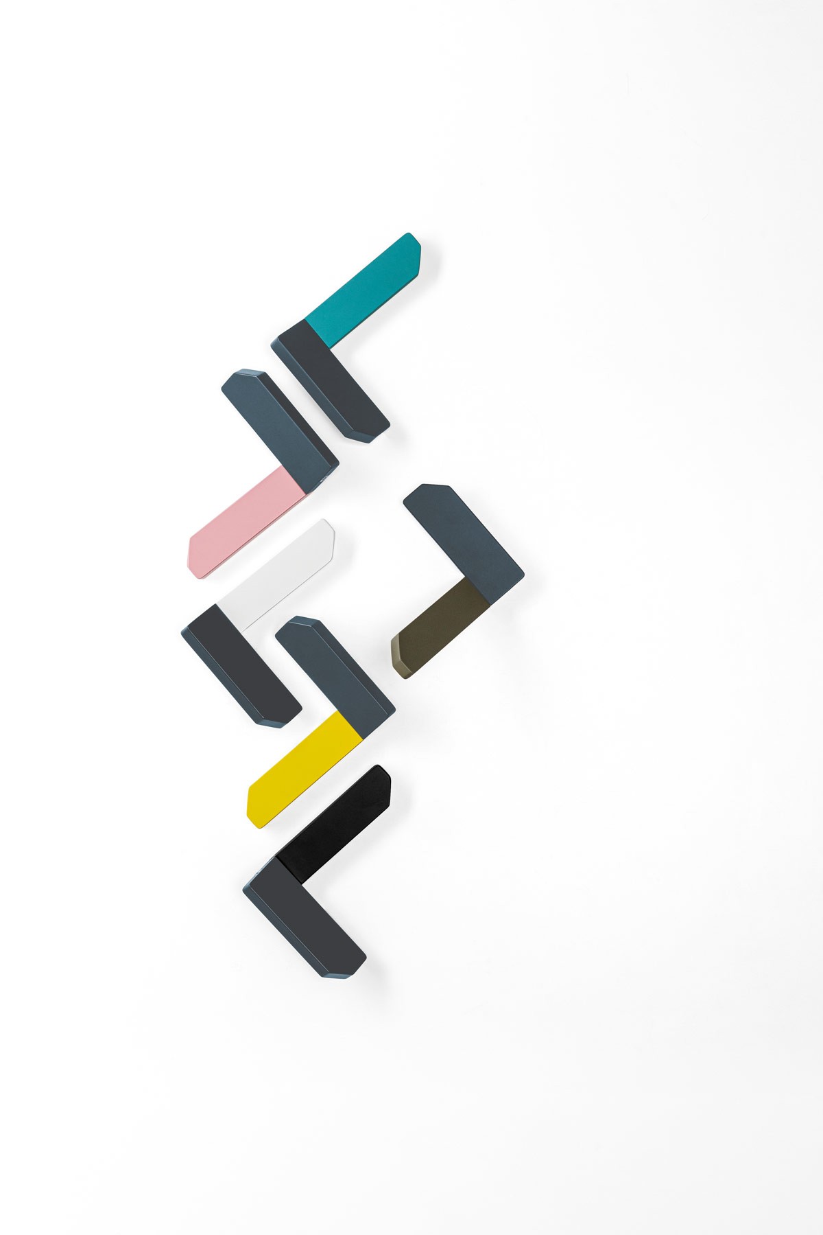 Corner wall hook multicolored