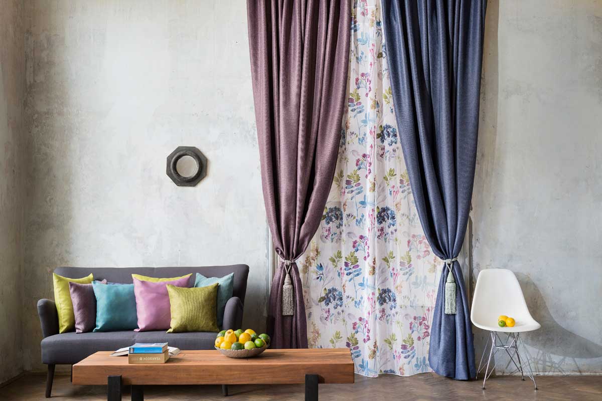 Cheer Curtain purple fabric