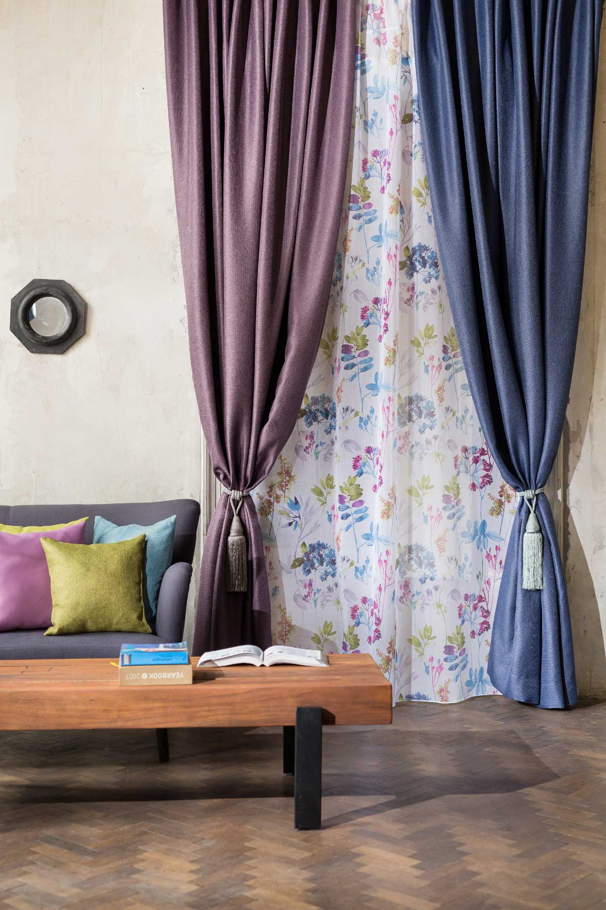 Cheer Curtain purple fabric