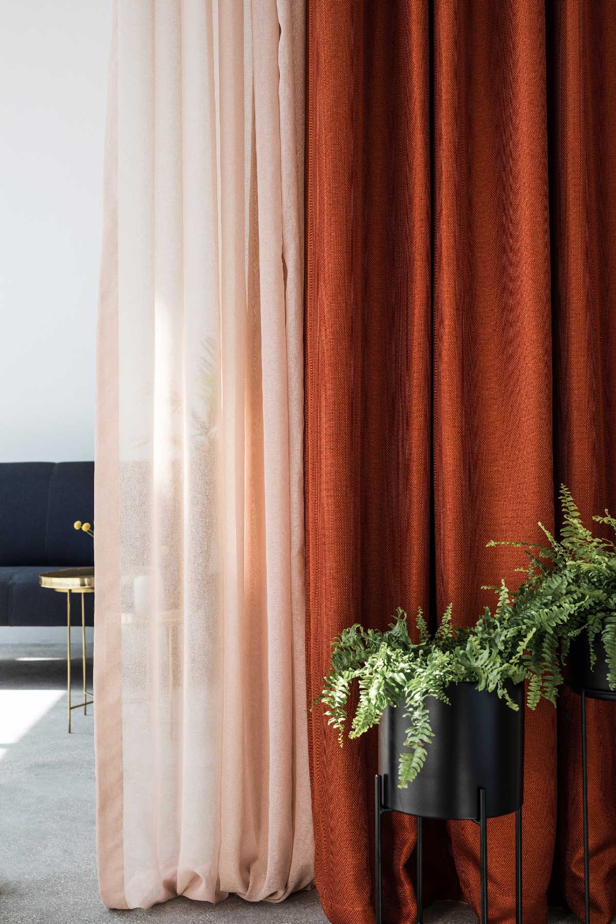 Cheer Curtain Terracotta fabric