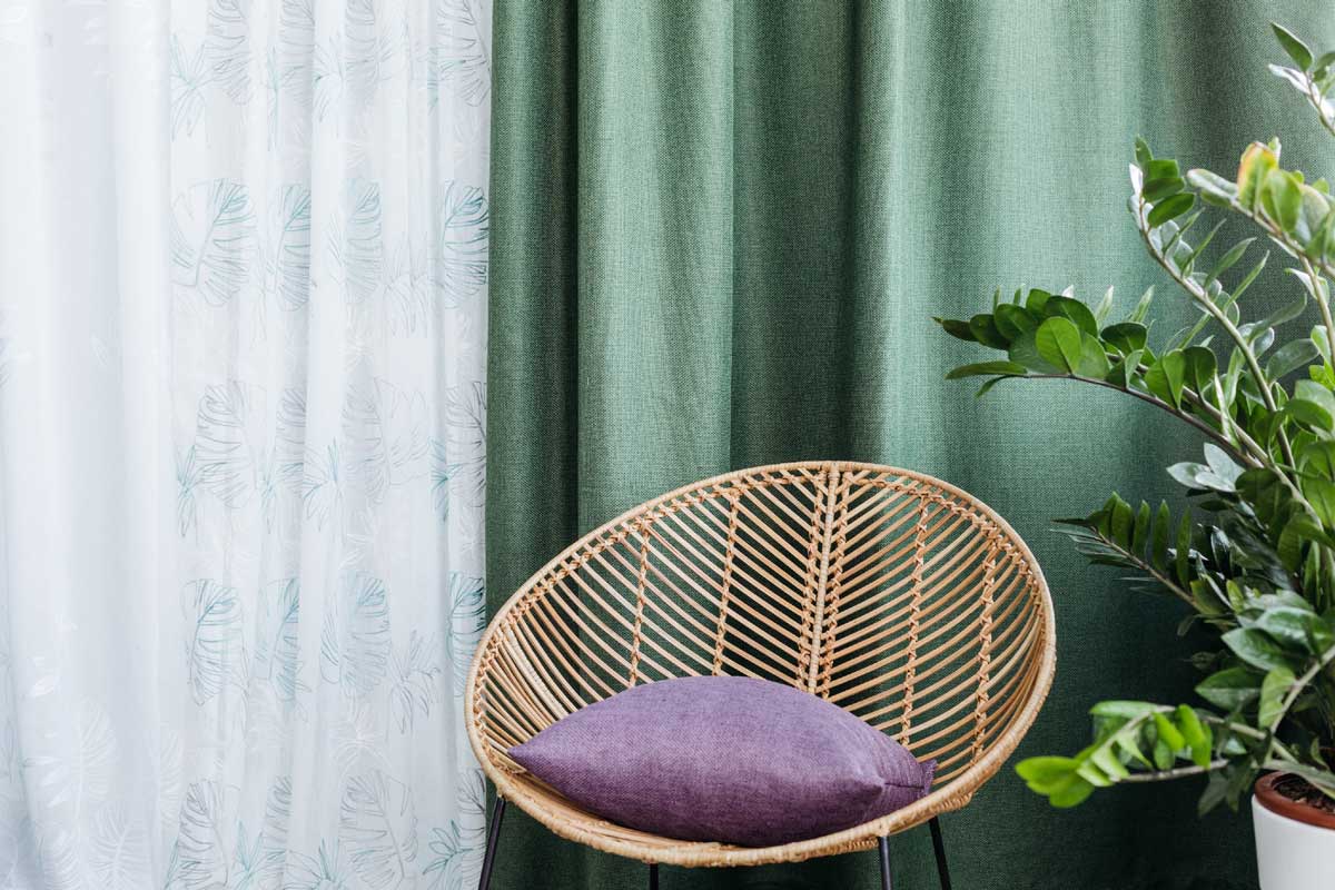 Cheer Curtain green emerald fabric