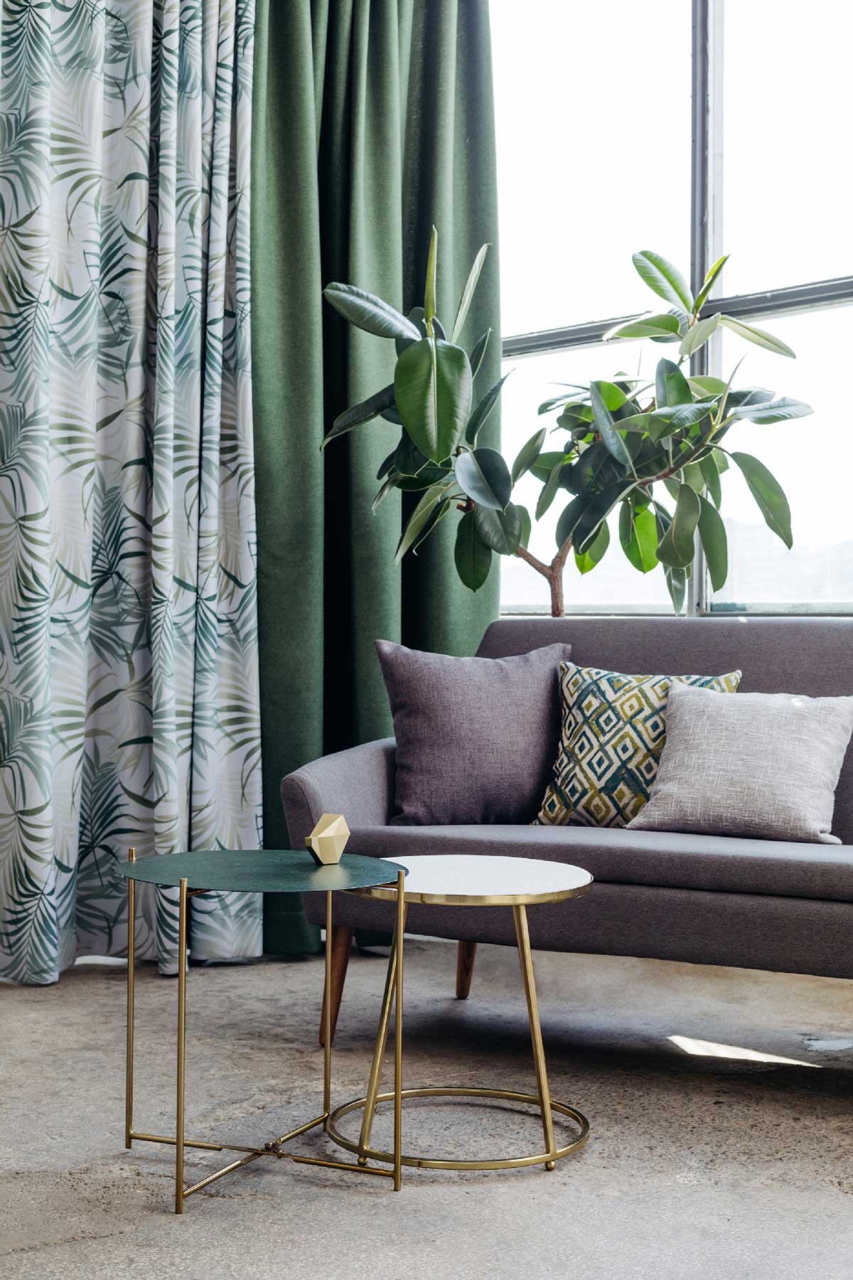 Cheer Curtain green emerald fabric