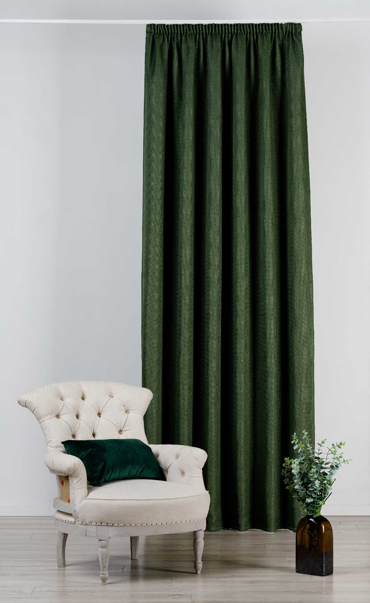 Cheer Curtain green emerald fabric