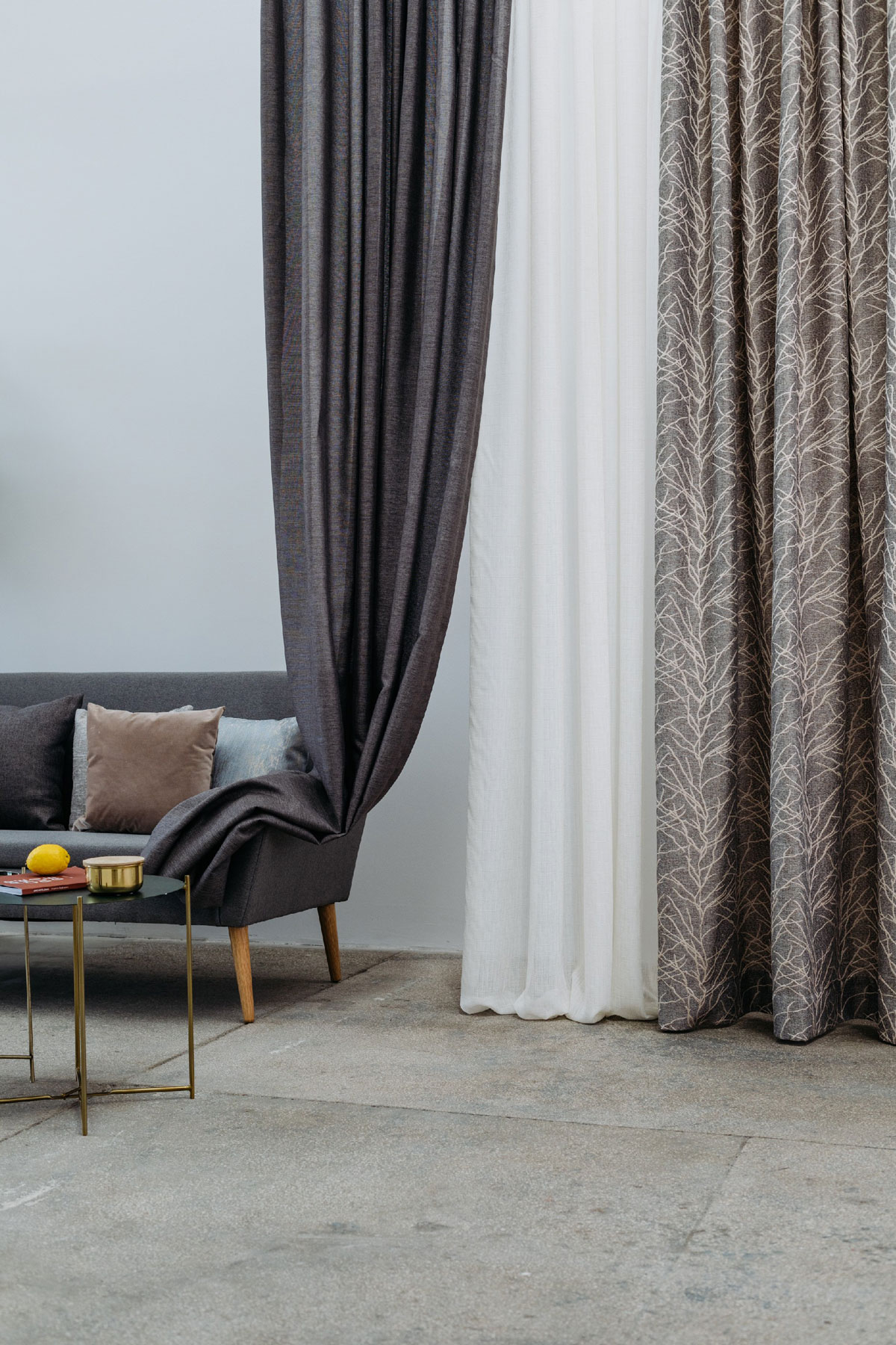 Norrland Curtain dark grey fabric