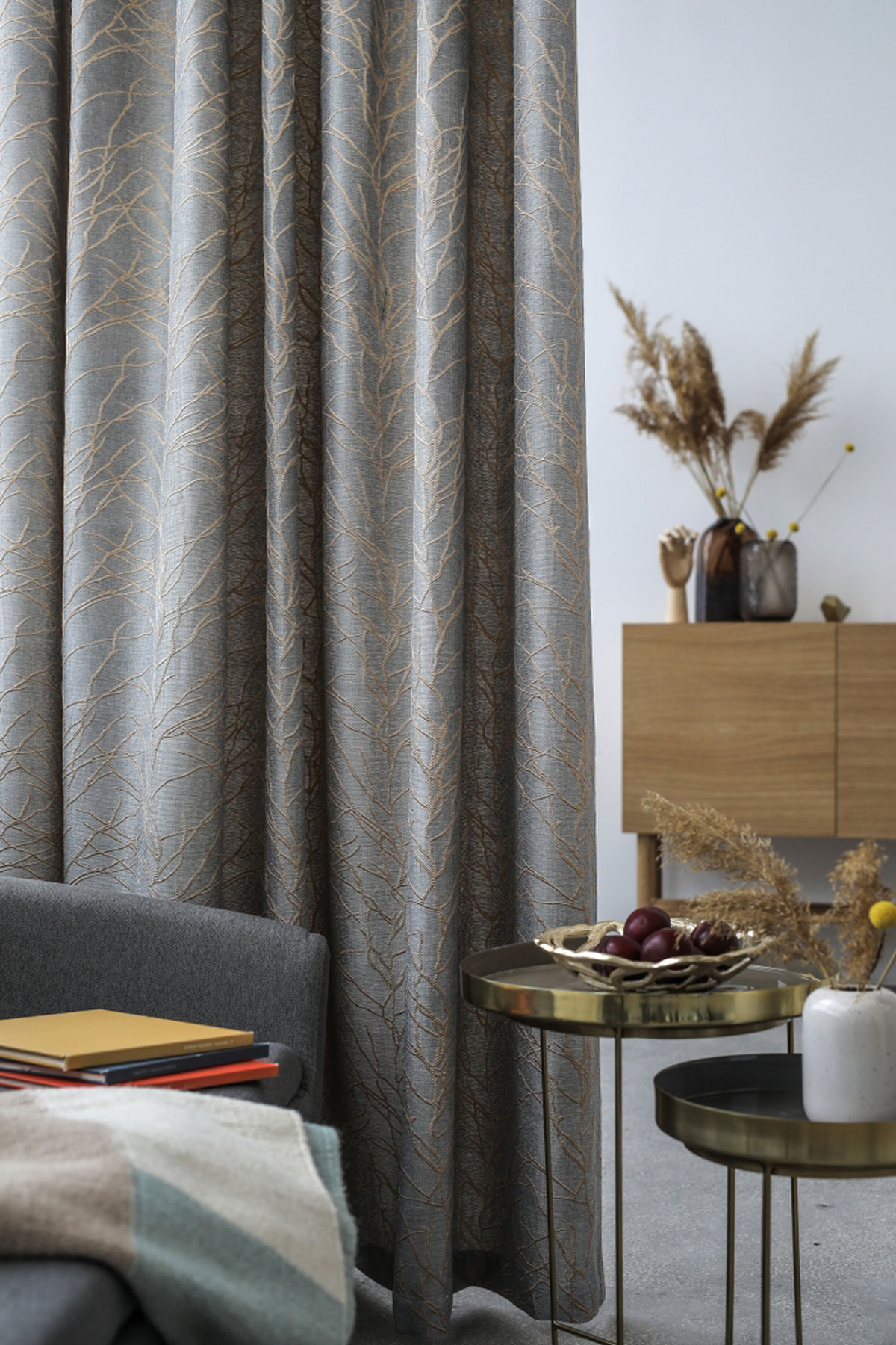 Norrland Curtain grey fabric