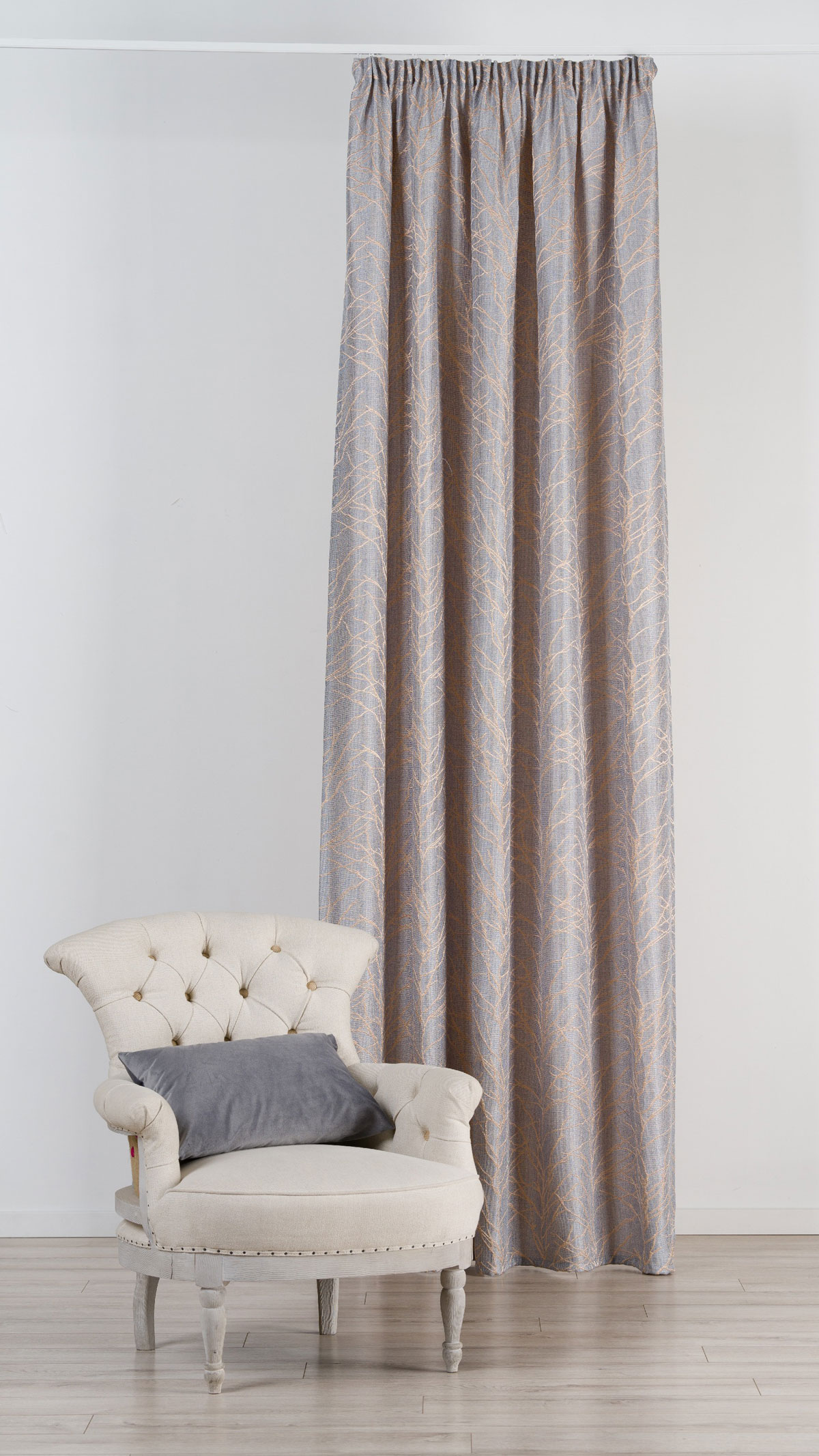 Norrland Curtain grey fabric