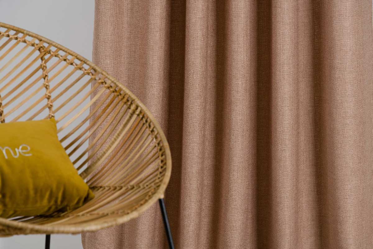 Pedro Curtain Coffee fabric