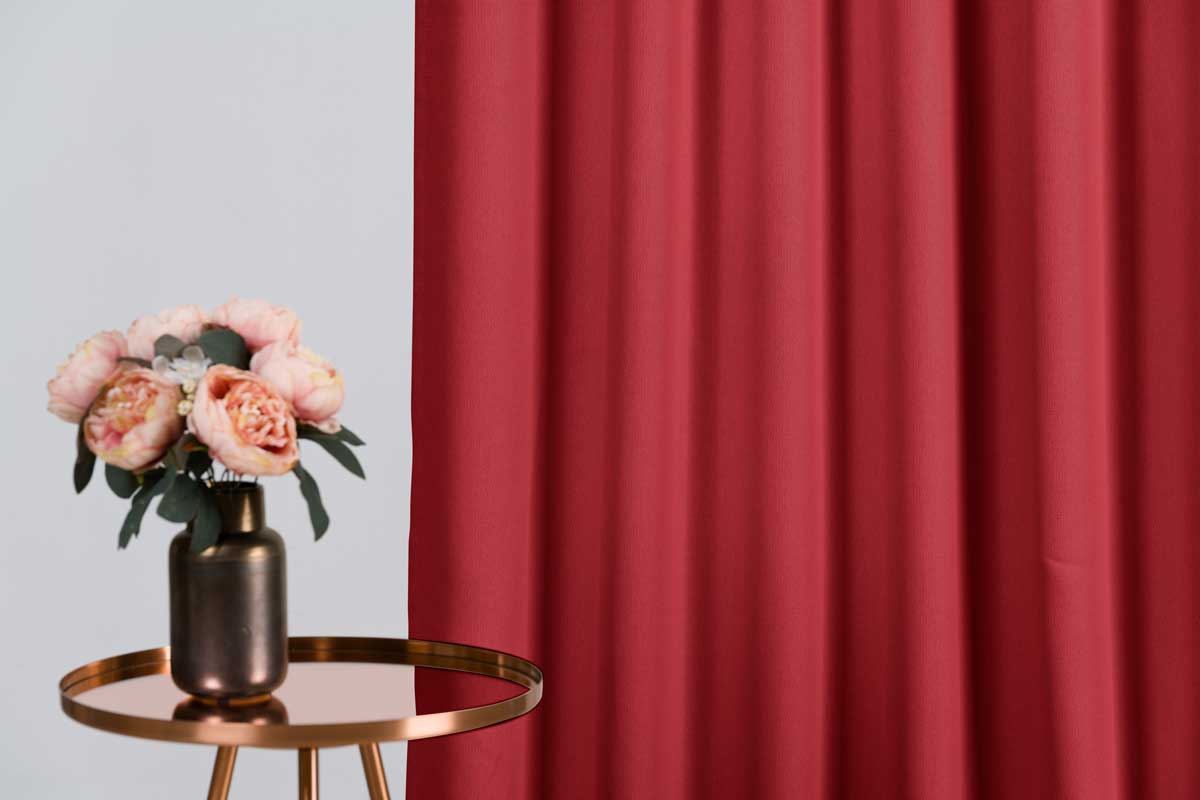 Tyler Curtain red fabric
