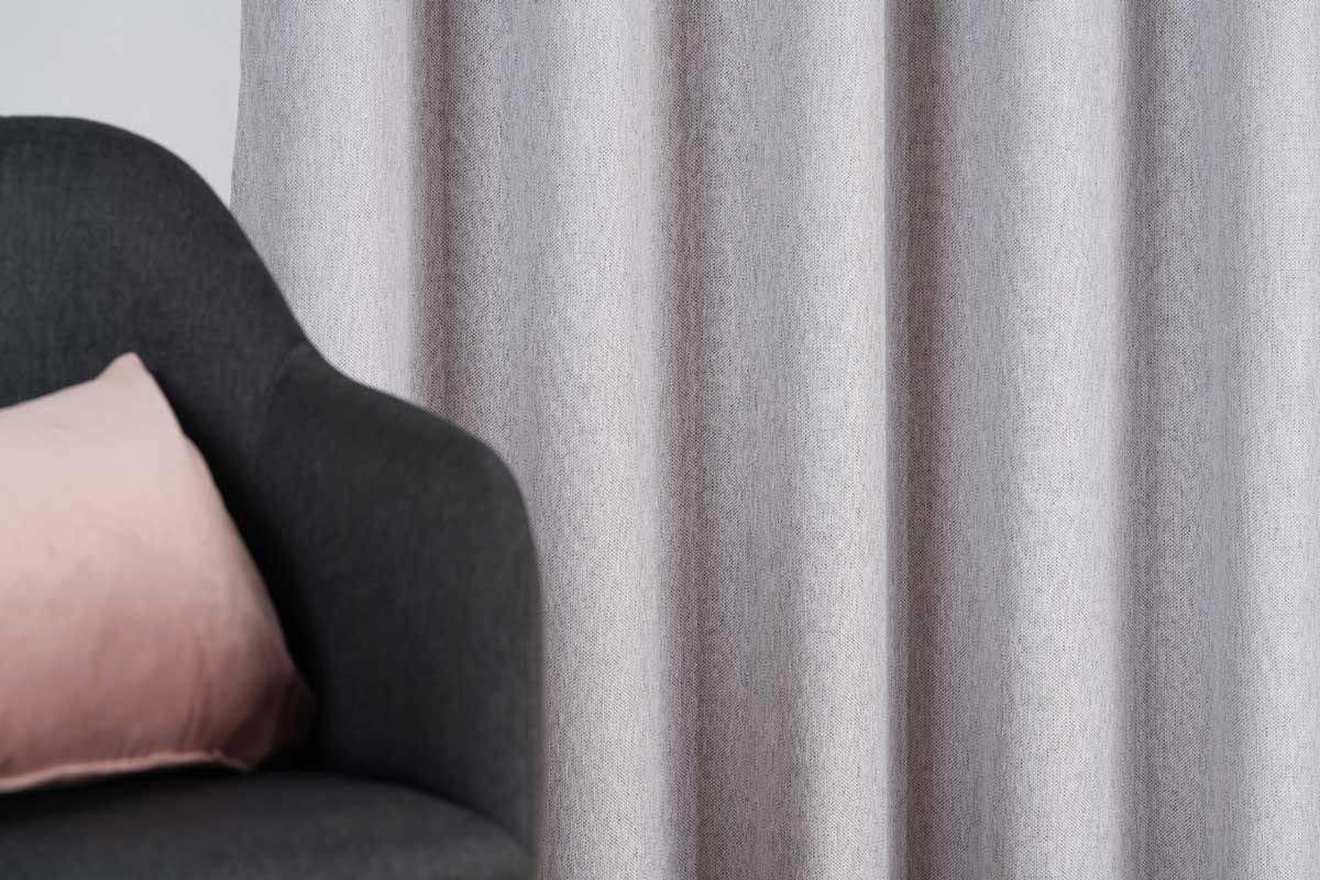 Tyler Curtain grey fabric