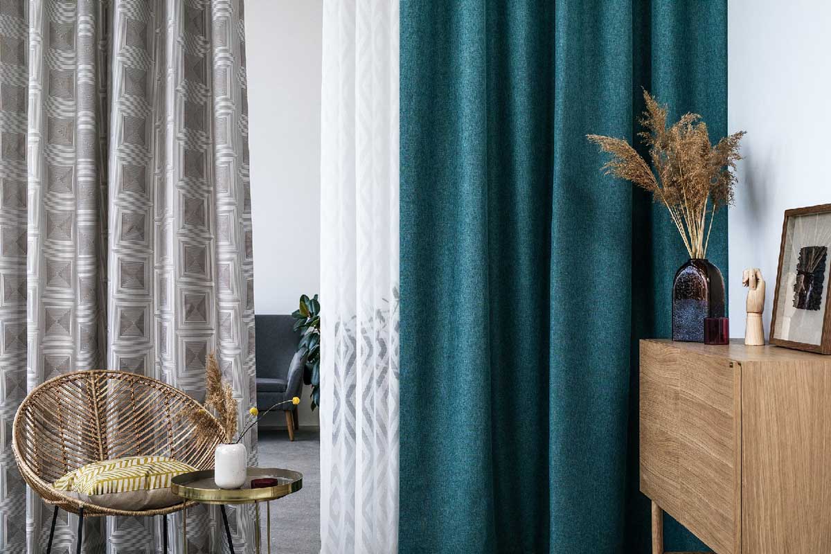 Butler Curtain Turquoise fabric