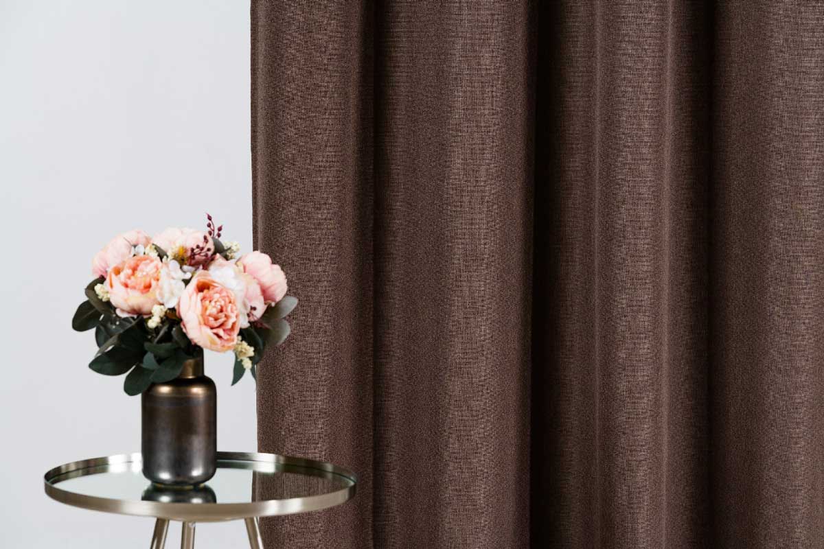 Butler Curtain walnut fabric