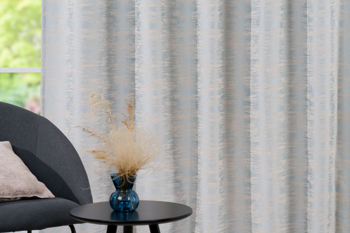 Nympha Curtain blue fabric