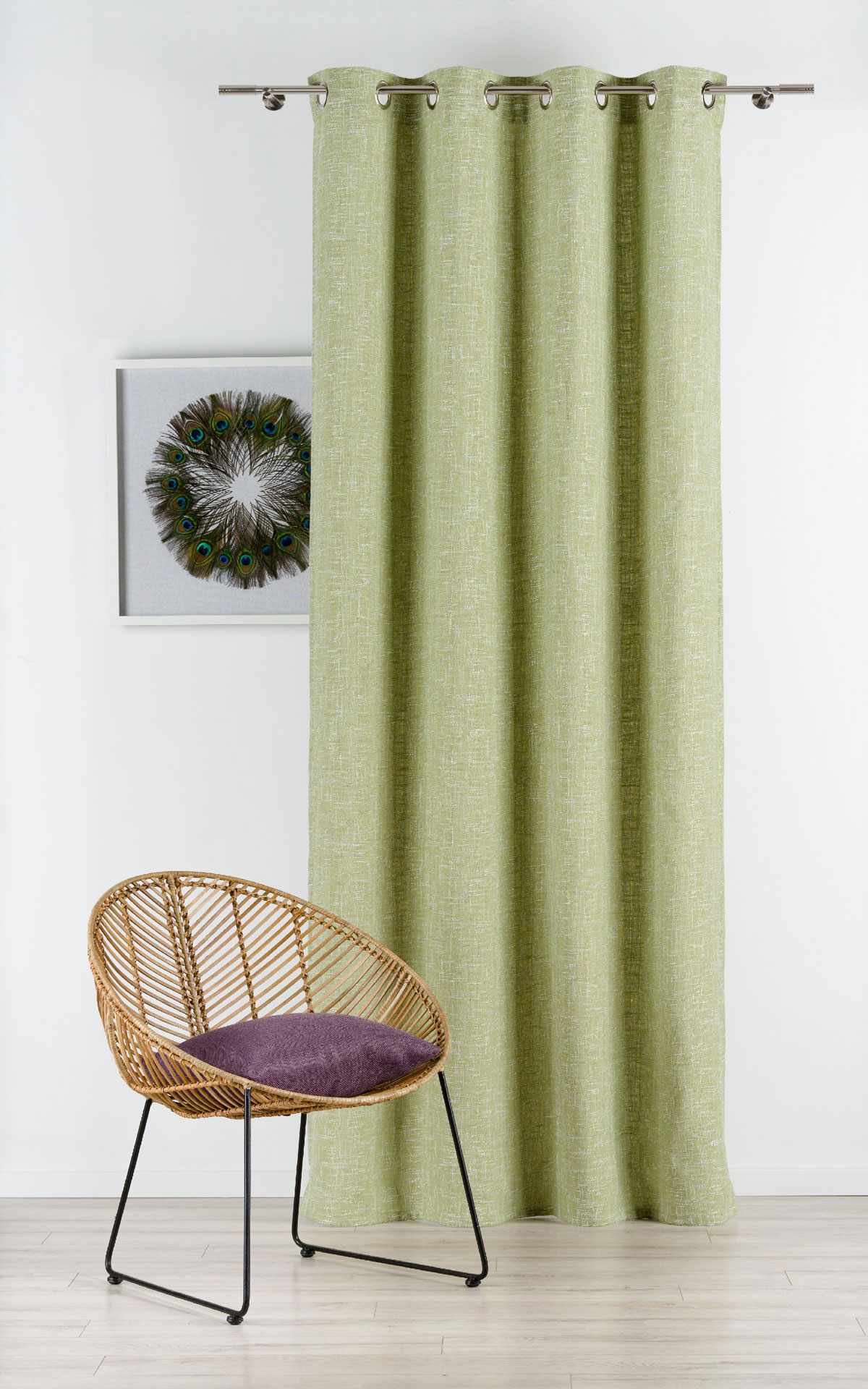 Riva Curtain green fabric