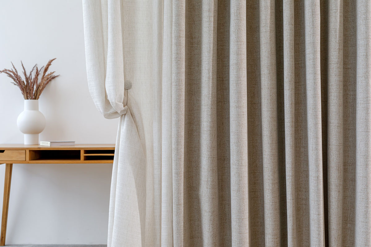 Ares Curtain beige fabric