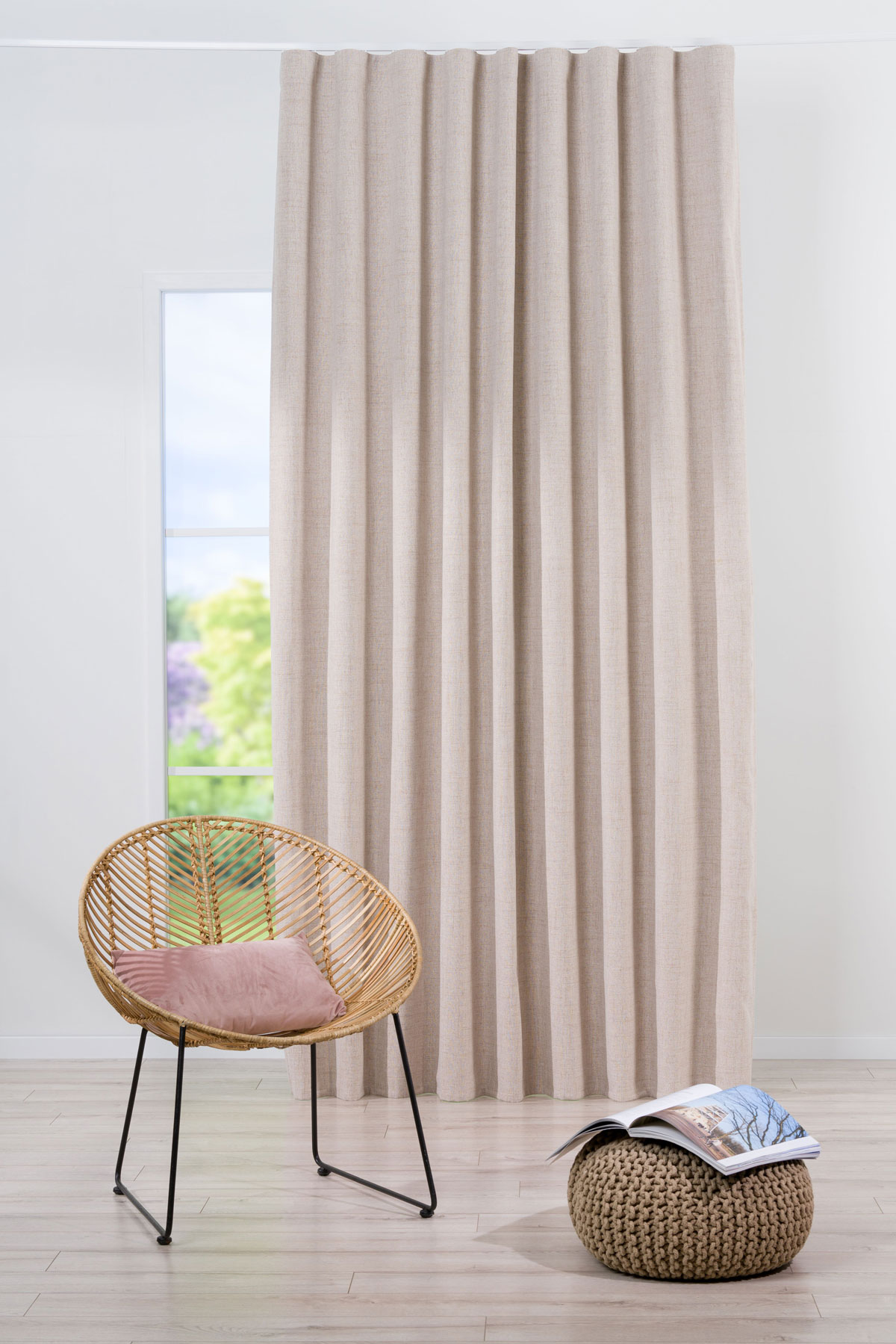 Ares Curtain beige fabric