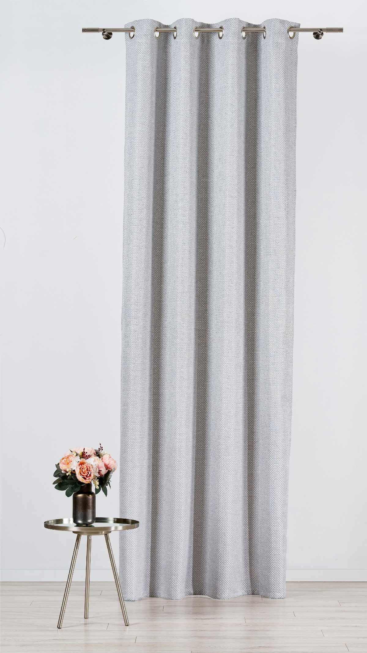 Atacama Curtain grey fabric