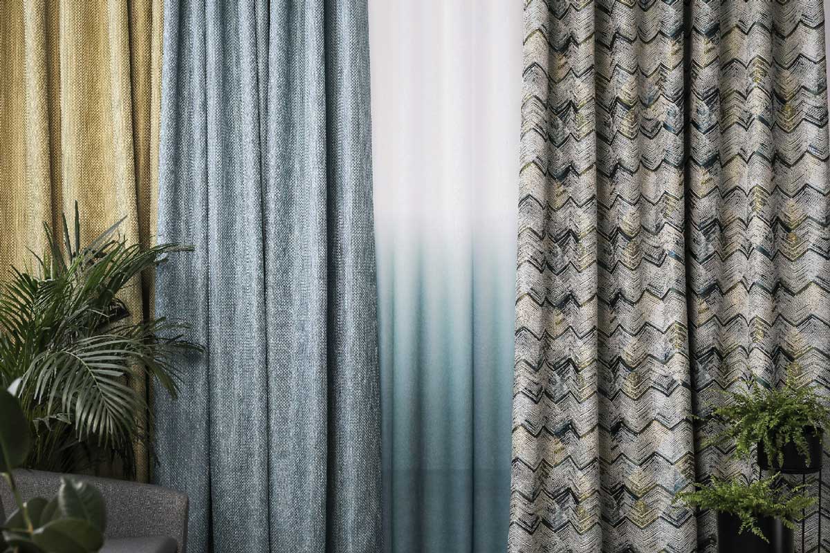 Atacama Curtain turquoise fabric