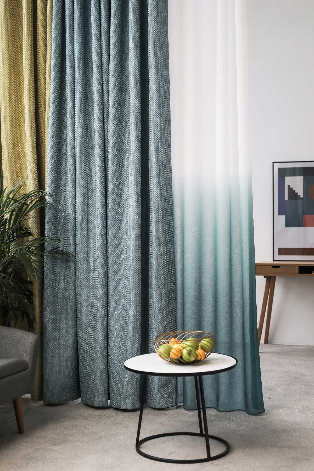 Atacama Curtain green fabric