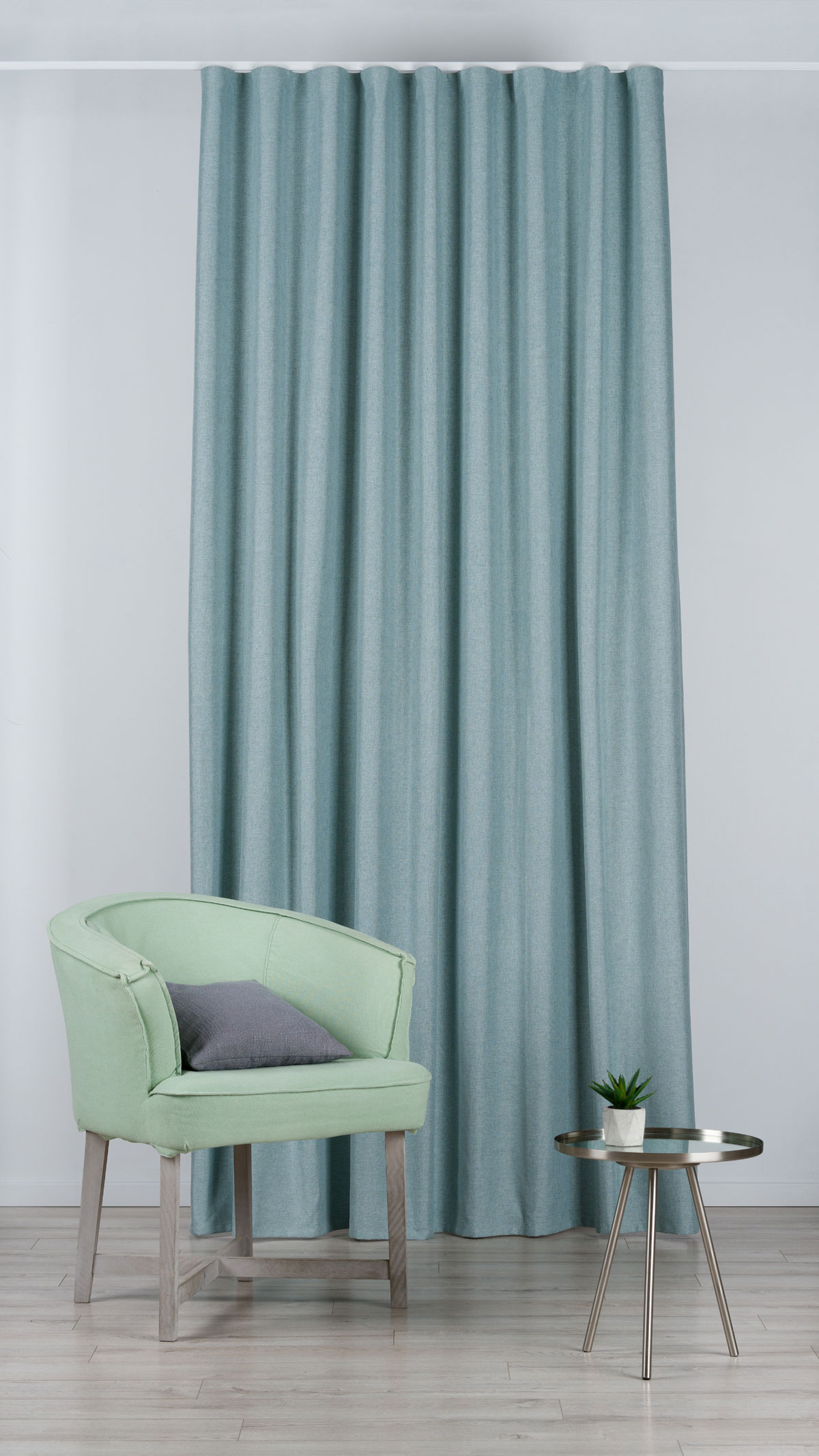 Atlas Curtain baby blue fabric